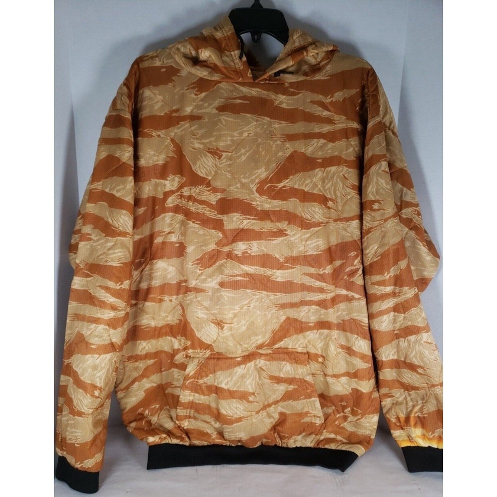 Zero Foxtrot Contraband Mens XL Desert Tiger Stripe Camo Quilted Ripstop Hoodie